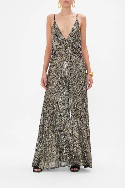 Camilla Jumpsuit With Lace Insert Chaos In The Cosmos In Black