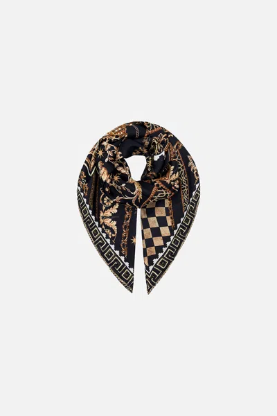 Camilla Large Square Scarf Duomo Dynasty In Black