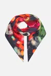 Camilla Large Square Scarf Electric Loveland In Black/red