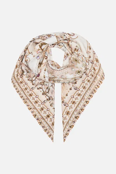 Camilla Large Square Scarf Grotto Goddess In Beige