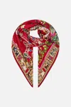 Camilla Large Square Scarf Just One Bite Snow White In Red