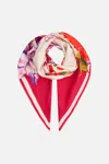 Camilla Large Square Scarf Kiss And Tell In Red