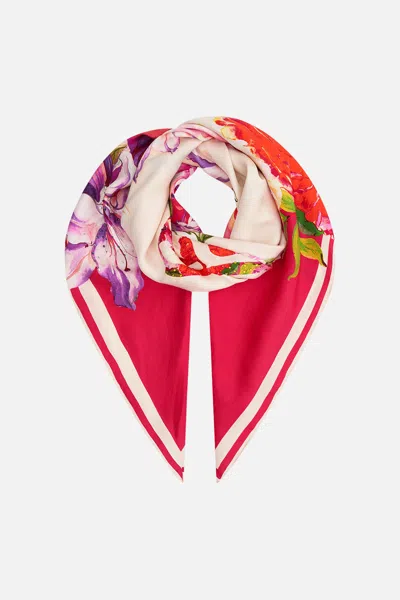 Camilla Large Square Scarf Kiss And Tell In Red