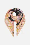 Camilla Large Square Scarf Lady Of The Moon In Black