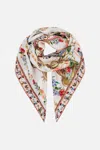 Camilla Large Square Scarf Minnie Magic Forever In White