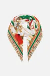 Camilla Large Square Scarf Saluti Summertime In White