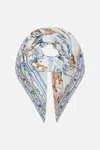 Camilla Large Square Scarf Season Of The Siren In Blue/