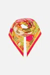 Camilla Large Square Scarf The Flower Child Society In Orange