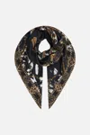 Camilla Large Square Scarf Untamed Royalty In Black