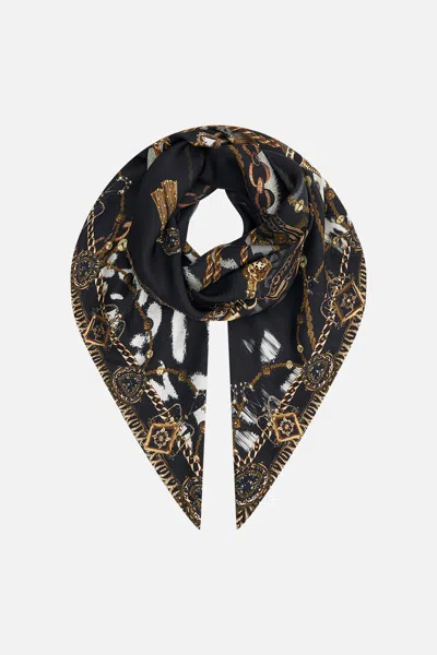 Camilla Large Square Scarf Untamed Royalty In Black
