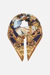 Camilla Large Square Scarf Venice Vignette In Blue/navy
