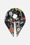 Camilla Large Square Scarf We Wore Folklore In Black