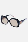 Camilla Late Checkout Sunglasses Black / Ivory