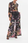 Camilla Linen Lounge Pant Letters From A Vineyard In Black