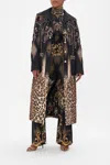 Camilla Long Button Front Coat Jungle Dreaming In Brown