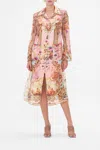 Camilla Long Button Front Coat Letters From The Pink Room