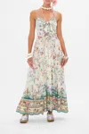 Camilla Floral Mixed Print Silk Maxi Dress In White
