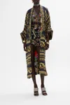 Camilla Long Line Reversible Robe Happily Ever After In Black
