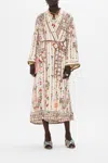 Camilla Long Robe W Flared Sleeve Minnie Magic Forever In White