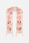 Camilla Long Scarf Blossoms And Brushstrokes