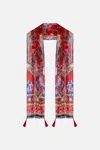 Camilla Long Scarf The Summer Palace In Red