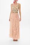 Camilla Long Tulle Skirt With 3d Lace & Flowers Rose Garden Revolution