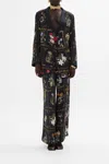Camilla Longline Relaxed Jacket Magic In The Manuscripts In Black