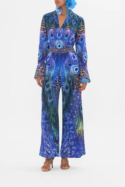 Camilla Lounge Pant Peacock Rock In Blue/navy