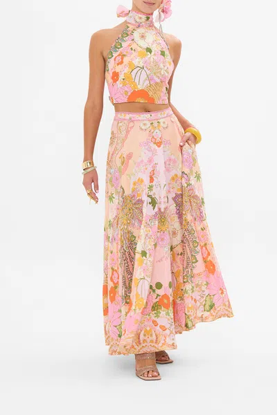 Camilla Maxi Circle Skirt Clever Clogs In Pink