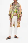 Camilla Mens Full Length Robe Sundowners In Sicily In Black/brown/green/orange