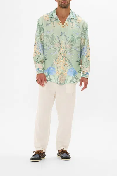 Camilla Mens Oversized Shirt Dreaming In Dutch In Green