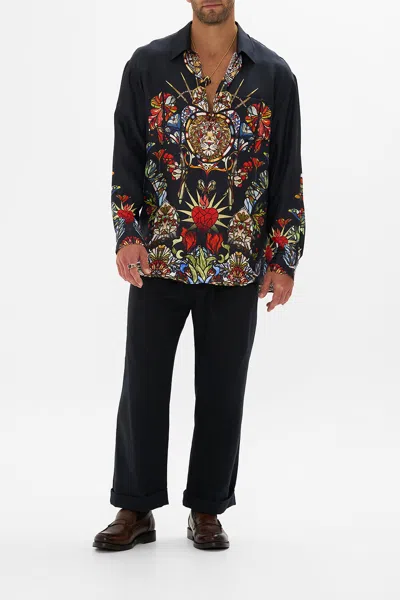Camilla Mens Oversized Shirt Leadlight Legends In Black