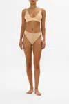 Camilla Mesh Soft Pull On Tri Bra Solid Nude In Beige