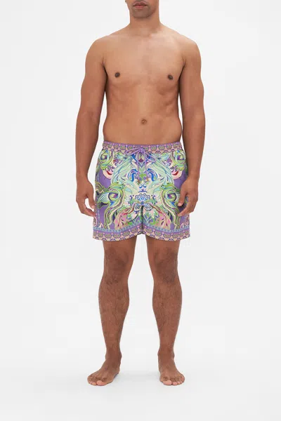 Camilla Mid Length Boardshort Amsterdam Jewel In Purple