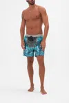 Camilla Mid Length Boardshort Azure Allure In Blue/white