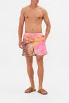 Camilla Mid Length Boardshort Capri Me In Orange/peach/