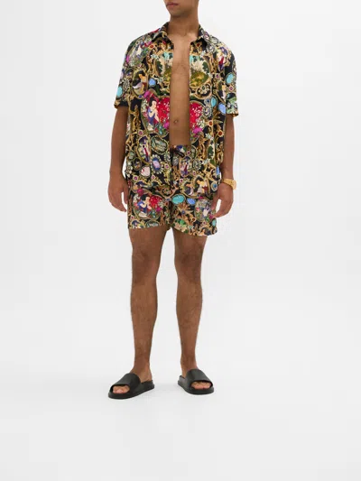 Camilla Mid Length Boardshort Happily Ever After In Black