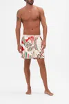 Camilla Mid Length Boardshort Saluti Summertime In White