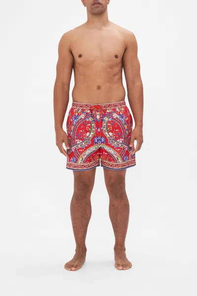 Camilla Mid Length Boardshort The Summer Palace In Red