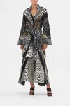 Camilla Mid Length Military Coat Untamed Royalty In Black