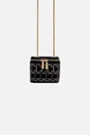 Camilla Mini Box Bag Solid Black In Black