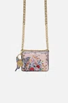 Camilla Mini Crossbody Box Bag With Chain Etched Into Eternity In Beige/