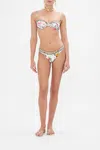 Camilla Plumes And Parterres Crystal Mini Regular Bikini Bottoms In White
