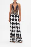 Camilla Minimal Wide Leg Pant Duomo Dynasty In Black/gold/white