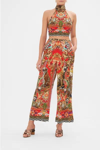 Camilla Minimal Wide Leg Pant From Generation To Generation In Brown/red