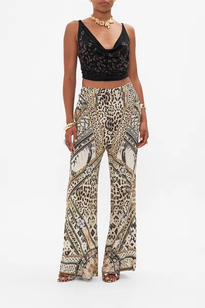 Camilla Minimal Wide Leg Pant Mosaic Muse In Brown/grey