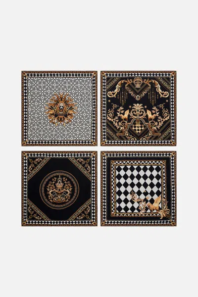 Camilla Napkins 4 Piece Set Look Up Tesoro In Black