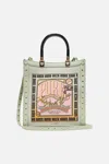 Camilla North South Tote With Smooth Handle Lets Chase Rainbows In Green