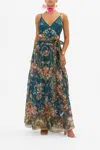 Camilla Organza Maxi Wrap Skirt She Who Wears The Crown In Green