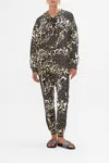 Camilla Mixed Animal-print Silk Tiered Mini Shirtdress In Black/brown